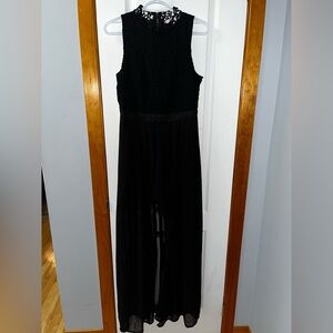 Streetwear Society Black Lace Detail Romper Dress